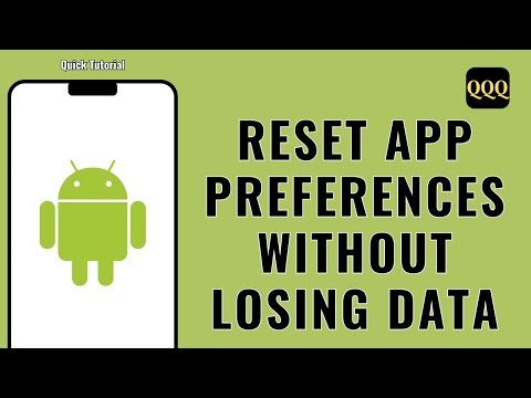 HOW TO RESET APP PREFERENCES WITHOUT LOSING DATA