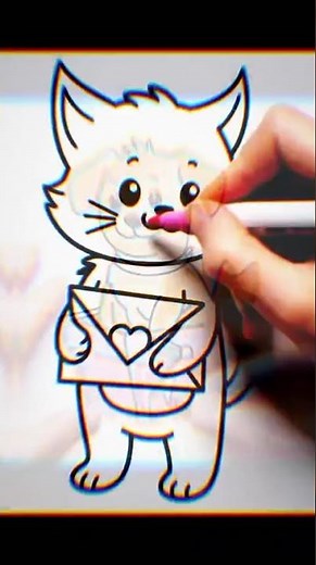 Cute Animal Coloring Page | Relaxing Kawaii Coloring Book
