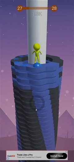 Stickman Stack Ball Level-27 #shorts #games