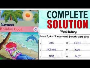 Navneet holiday Book 4 full solution