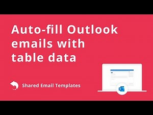 Automatically fill Outlook emails with relevant data from predefined lists