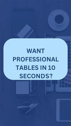 Create Smart Tables in Excel #shorts