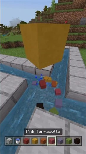 Fun Water Block Loop build! #games #minecrafttutorial #minecraft #minecraftbedrock #minecraftmemes