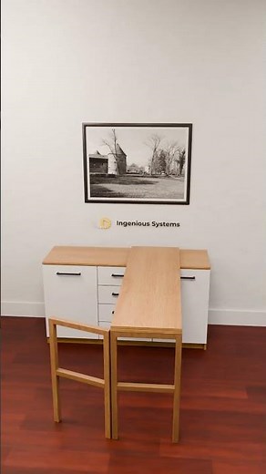 Hidden Folding Dining Table Design Idea to Save Space #diningtabledesign #home #home #design