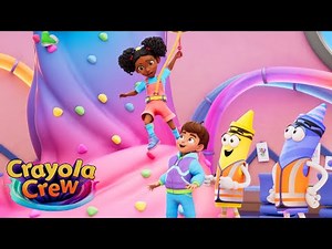 Rainbow 🌈 SLIME Climbing Wall! | 15 Min of Crayola Crew Full Episodes | Fun Imagination Cartoons