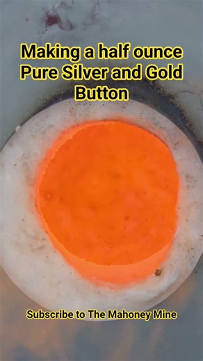 Smelting a half ounce pure silver and gold dore' button.#gold #prospecting #goldpanning