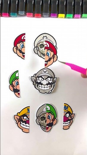 The Super Mario Galaxy Movie Mario & Luigi PaperPuzzle GameDIY Easy Paper Game Idea #art