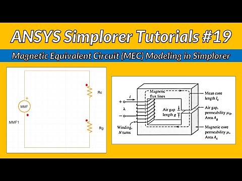 Magnetic equivalent circuit (MEC) modeling in ANSYS Simplorer (Tutorial 19)
