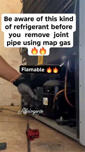 Flamable gas refrigerant #everyone #refrigerationtech #fblifestyle #HVACTech | Alfe Logente