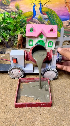 DIY Mini Tractor se Water Hand Pump Banaya 🚜💧 Mini Construction science projects 🔥 #ytshorts