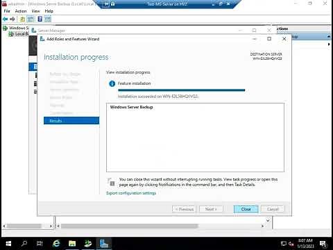 Setting Up Windows Server 2019 Backup