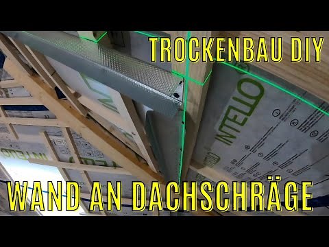 How do I mount the UW ceiling profile of a drywall wall to a sloping roof? / Drywall DIY