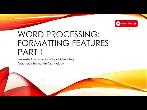 CSEC IT: Microsoft Word | Formatting Features Part 1