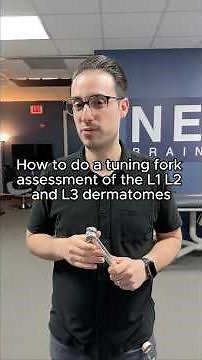 Learn how to do a tuning fork assessment of the L1, L2, & L3 Dermatome!