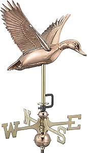 Good Directions Flying Duck Weathervane with Roof Mount, Pure Copper