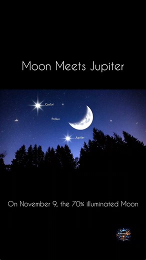 70% Moon Aligns with Jupiter & Gemini – Don’t Miss This! #space