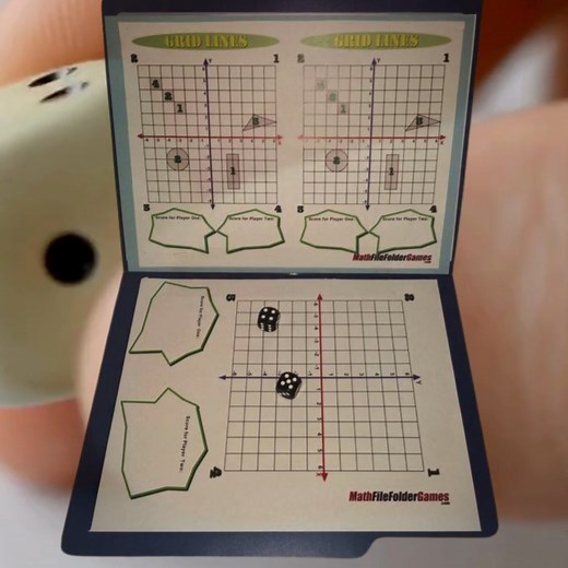 Navigate Geometry with 'Grid Lines'! 📊✏️ #mathgames 📐 Ready to plot your way to victory? Check out 'Grid Lines' in our latest video! Test your skills in coordinate geometry and dice strategy. https://www.teacherspayteachers.com/Product/Grid-Lines-Coordinate-Grid-Game-268123 #GridLinesGame #CoordinateGeometry #EducationalGames #LearningThroughPlay | Math File Folder Games