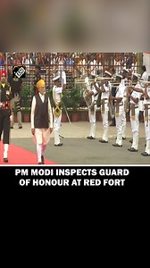 PM Modi inspects Guard of Honour at Red Fort on 77th Independence Day #PMModi #IndependenceDay2023 #guardofhonor | Asian News International (ANI)