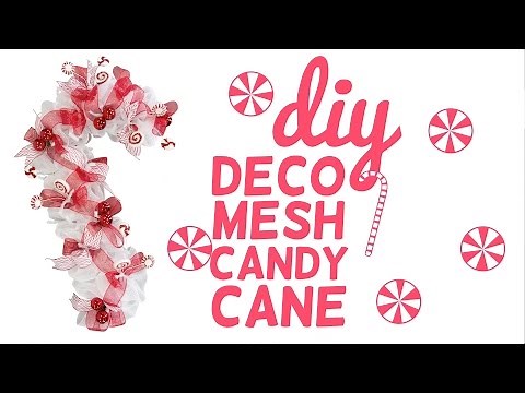 Deco Mesh Candy Cane