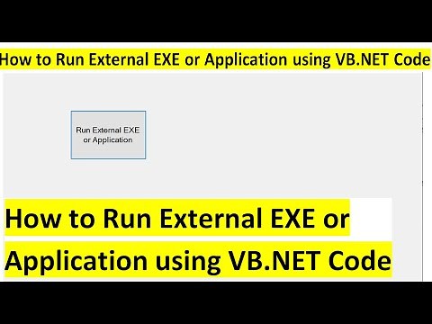 How to Run external Exe or Application using VB.NET.