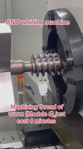 CNC whirling machine,milling thread of worms,screws etc, it makes milling faster and easier,R1.6#CNCwhirlingmachine #whirlingmachine #wormwhirling #whirling #millingmachine #screwmilling