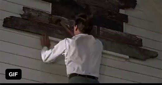 The way this guy walks down a ladder. - GIF