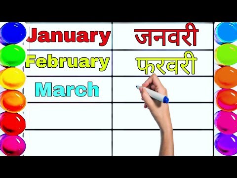 Months name january february in english ! January february with spelling ! जनवरी फरवरी इंग्लिश में !