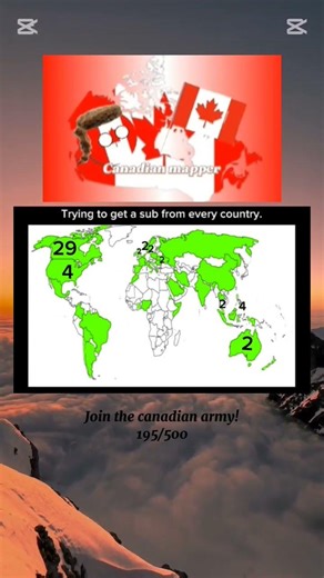 trying to get a sub from every country part 6 #canadian #mapping #mapper #subscribe #geography