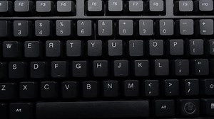 Time-lapse video typing on computer keyboard