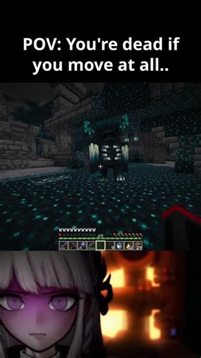 scariest warden moment.. 😭💔 #minecraft #minecraftmemes