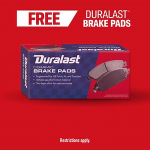 Get FREE Duralast Brake Pads with 2 Duralast Brake Rotors. Stop smarter. | AutoZone