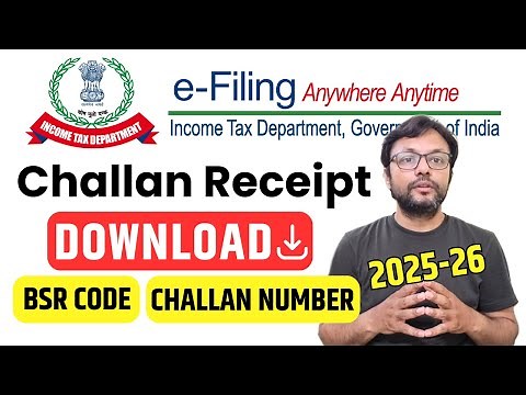 How to Download Challan Receipt From Income Tax Website to get BSR Code and Challan Number?