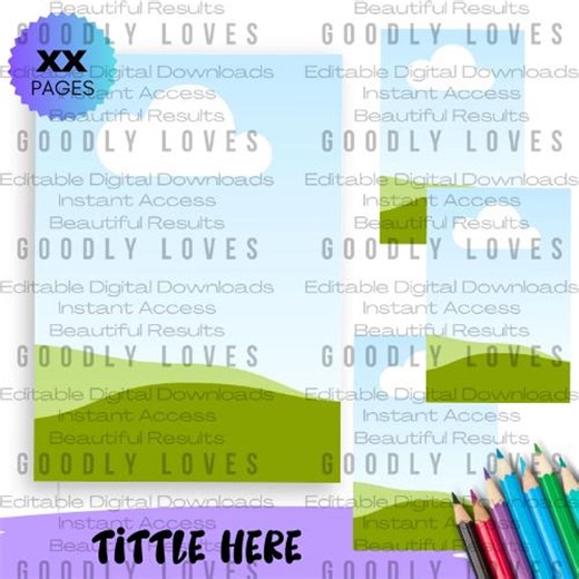 Coloring Book Mockup Bundle | 8.5 X 11 Canva Template (digital Download) - Etsy