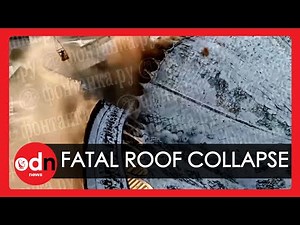 Dramatic Footage Shows Fatal Moment when Roof Collapses During Demolition
