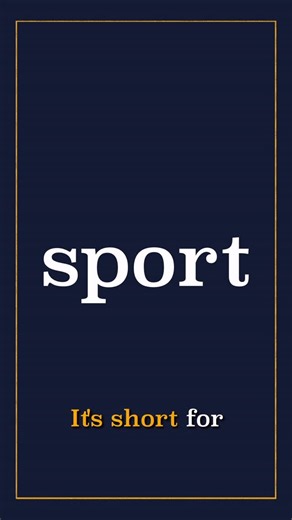 Words Unravelled on Instagram: "What is sport short for? Rob discusses the etymology of this word and its earliest recorded instances. #wordorigins #etymology #history #sports"