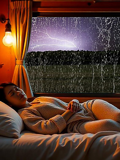 Relax Completely with Heavy Rain Sounds for Sleep