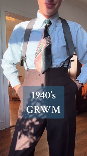 Using these slippery shoes to my advantage! Paired my 1940’s outfit with a 60’s-does early 20’s ‘Jazz Suit’ jacket! #1940s #1940sfashion #vintage #vintagemenswear #vintagemensfashion #vintagesuit #vintageclothes #truevintage #antiqueclothing #vintagegrwm #1940shair #1940sstyle #1940svintage #vintagewinter #vintageoutfit #dapper #chicagovintage #vintagestyle #1920s #1920sstyle #bennygoodman #singsingsing #swing #trans #transgender #ftm #transfashion #queervintage #queerfashion #wlw #fyp