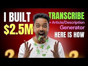 I Built a $2.5M YouTube Transcribe Tool and Here's How 🔥