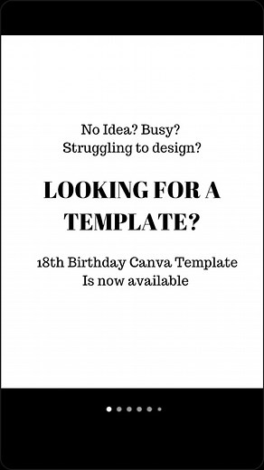 18th Birthday Invitation Card Canva Template