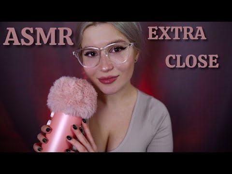 ASMR extra close mouth sounds for 100% sleep 💖 Fluffy windshield, whispers, mic rubbing, scratching