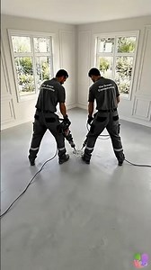 How They Built This INCREDIBLE Luxury Red Epoxy Floor 😱#epoxyfloor #renovation #interiordesign