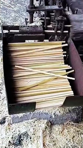 The process of making a log using a special machine in large quantities