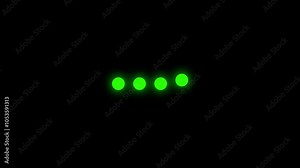 Typing loading dots on black background. Load dot Concept .Loading is indicated by a dot. typing dots loading icon animations is isolated on black background. Typing loading animation concept
