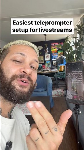Easiest teleprompter setup for live streams on your phone