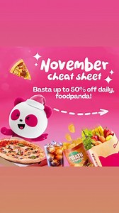 foodpanda November voucher codes | Food Hack PH