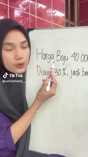 Diskon 30% Jadi Berapa? Belajar Cara Menghitung Diskon #math #mtk #matematika