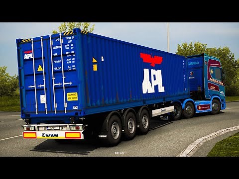 Shipping Container Cargo Pack + AI Traffic v2.2 - Euro Truck Simulator 2 Mod