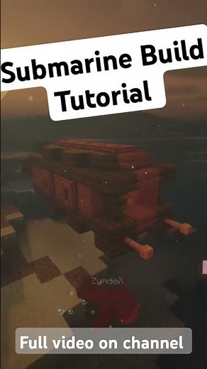 Minecraft submarine build tutorial #minecraft #how2build #minecraftbuild #simplebuild