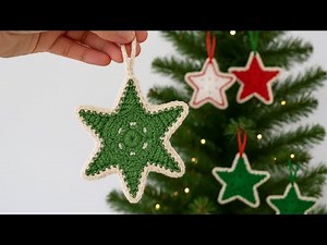 WOW🎄💫 Crochet Christmas Star Ornament Pattern ⭐ EASY Crochet xmas Star pattern 💝