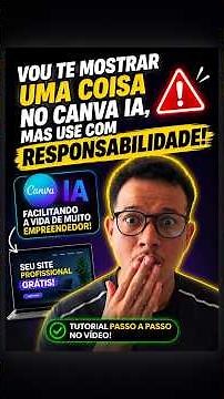 CANVA IA: Crie um SITE PROFISSIONAL GRÁTIS em Minutos! 🤯🚨